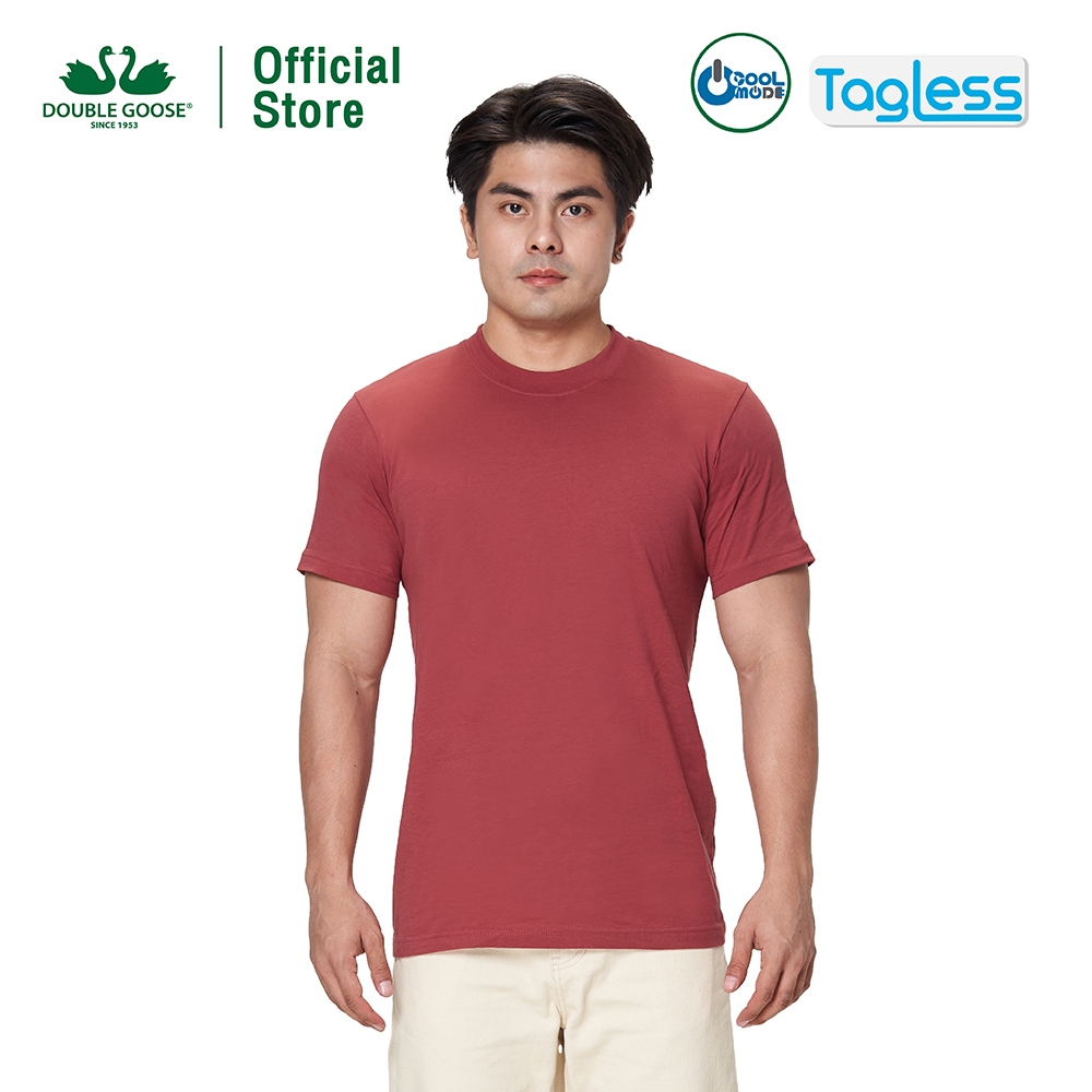 ห่านคู่ เสื้อยืดผู้ชาย คอกลม  รุ่น Relax Fit (สีน้ำตาลนูเกต,ฟ้าก้อนเมฆ,ส้มดอกพีช,แดงกุหลาบหม่น,เงินอมเทา) - รูปที่ 3