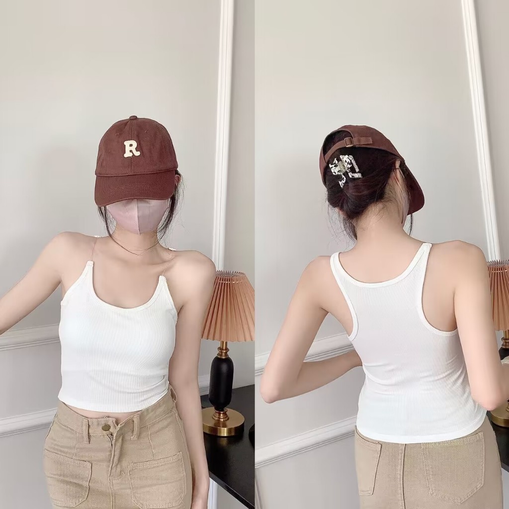 เสื้อกล้ามผู้หญิงหญิง รุ่นB-101 ดีเทลสีให้เลือกเยอะ ผ้าร่องเบาบาง ระบายอากาศได้ดี พร้อมส่งจ้า
