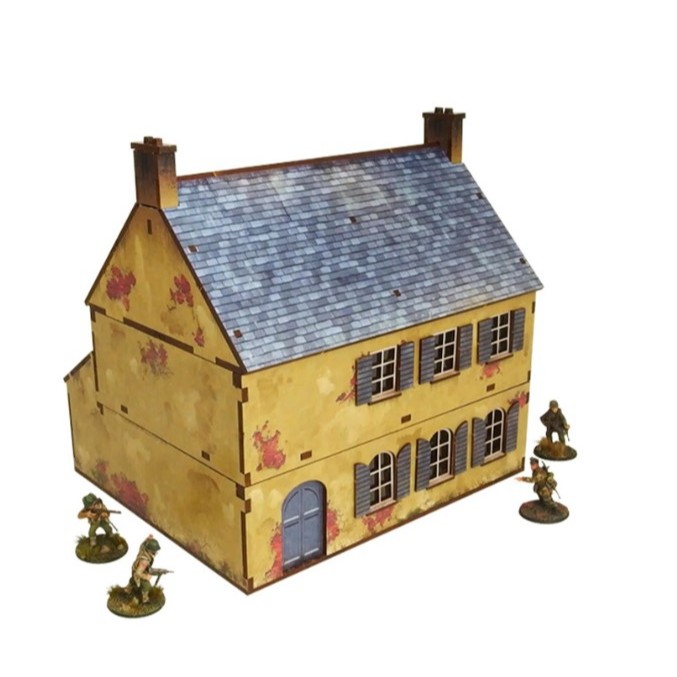 [พร้อมส่ง]warlord game-Pre-painted WW2 Normandy Townhouse 2