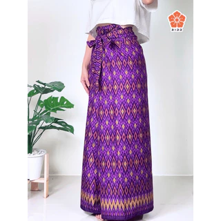 กางเกงเล ลายไทย ผ้าไทย กางเกงขายาว ขาก๊วย ใส่อยู่บ้าน ใส่นอน ใส่สบาย ชุดเที่ยวทะเล ผ้านิ่ม ฟรีไซส์