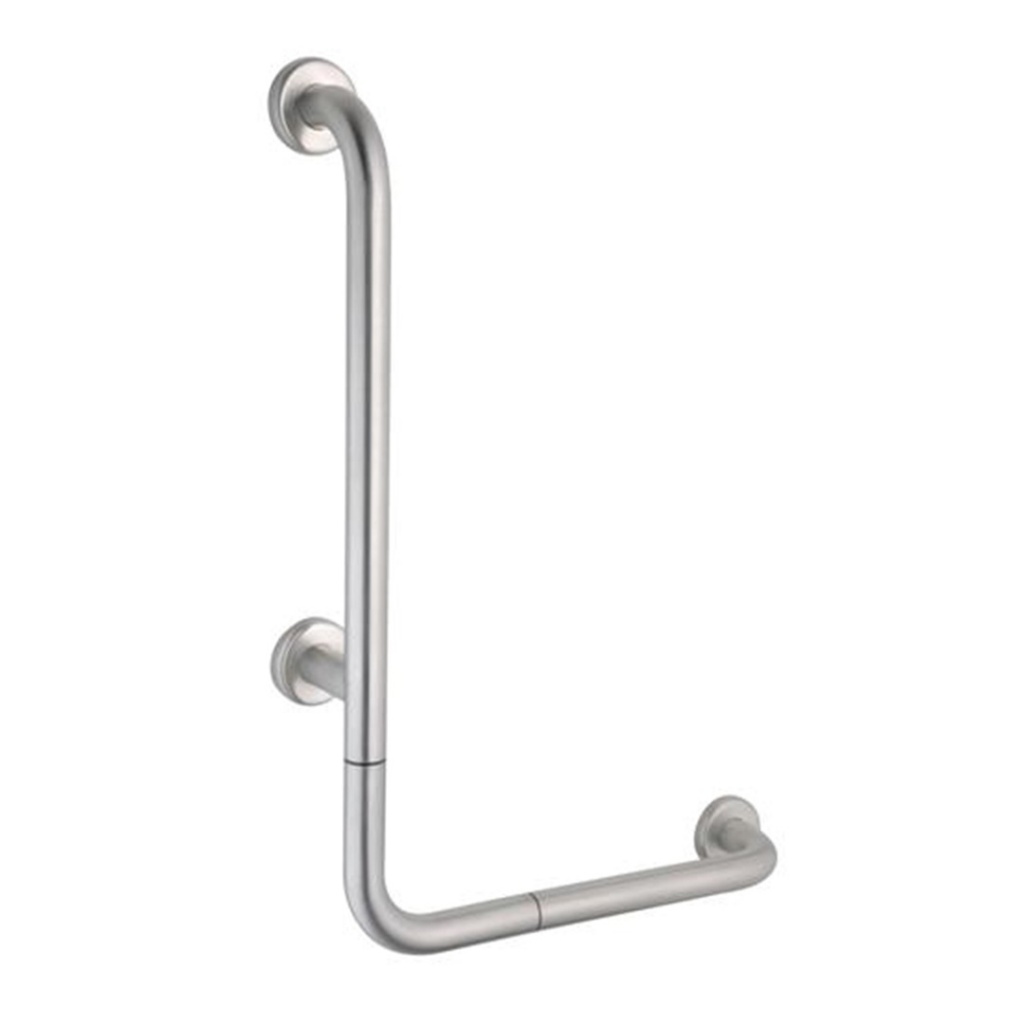 COTTO CT751L/R#SA(HM) ราวทรงตัวรูปตัวแอลขนาด 60x40 ซม.ผิว HAIRLINE