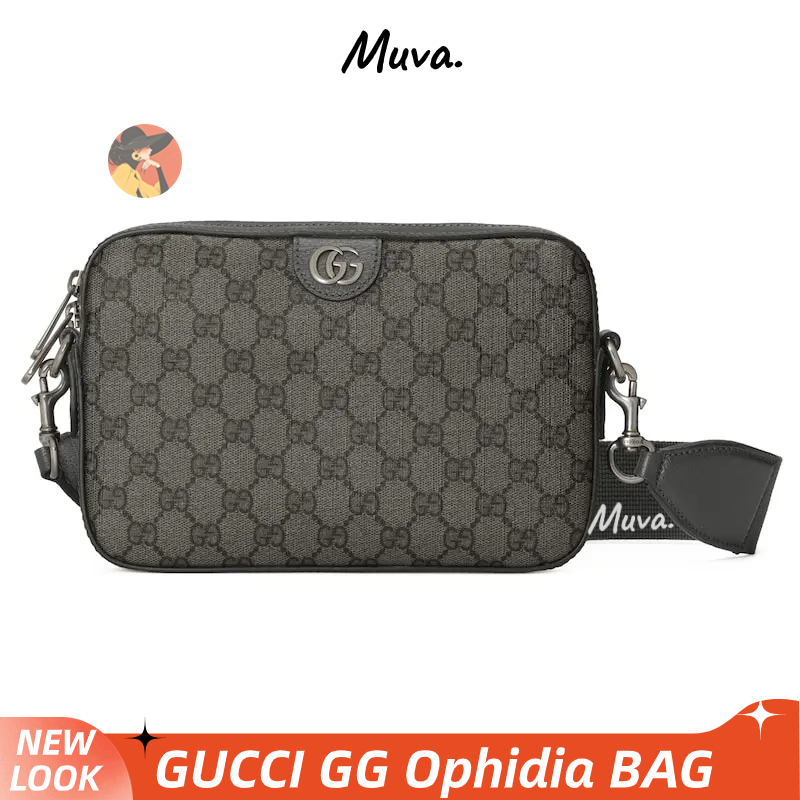 กุชชี่ 👜Gucci Ophidia GG Shoulder Bag กระเป๋าสะพายข้างผู้ชาย/กระเป๋าสะพายข้าง