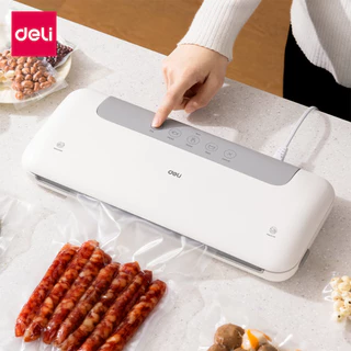 Deli เครื่องซีลสูญญากาศ เครื่องซีลถุงอาหาร ที่ปิดปากถุงสูญญากาศ ถนอมอาหาร น้ำหนักเบา Vacuum Sealer