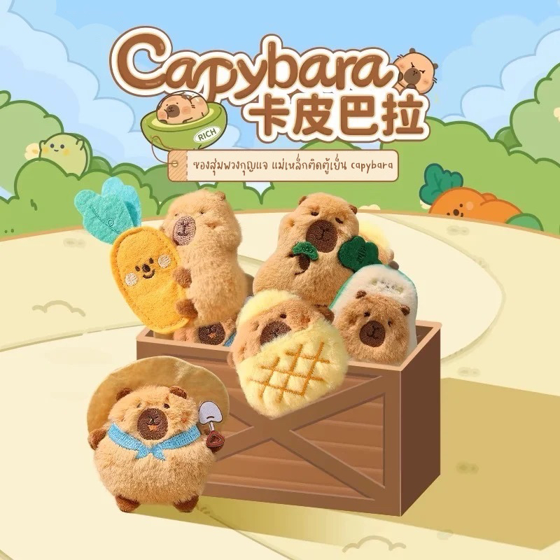(พร้อมส่ง) ซองสุ่ม พวงกุญแจ magnet Capybara