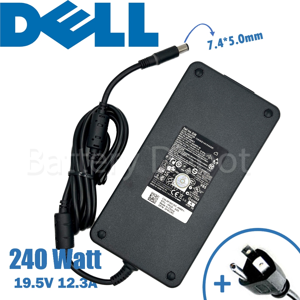 Dell Adapter 19.5V / 12.3A 240W 7.4*5.0mm สายชาร์จ เดล อะแดปเตอร์