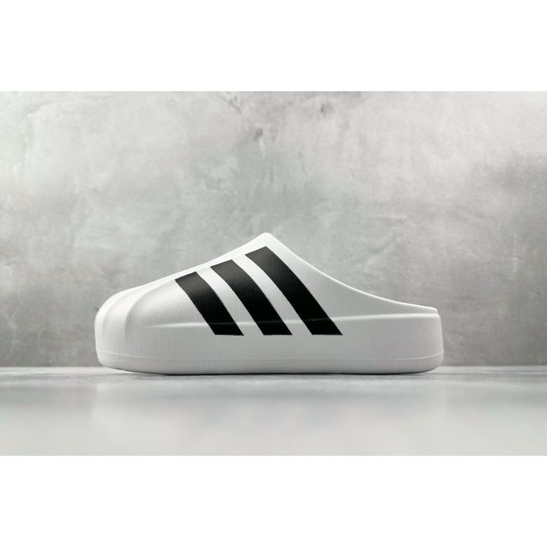 100% ของแท้ Adidas Adiform Adiform Adiform Superstar EVA กระเป๋าหัวรองเท้าแตะสีขาวดำ