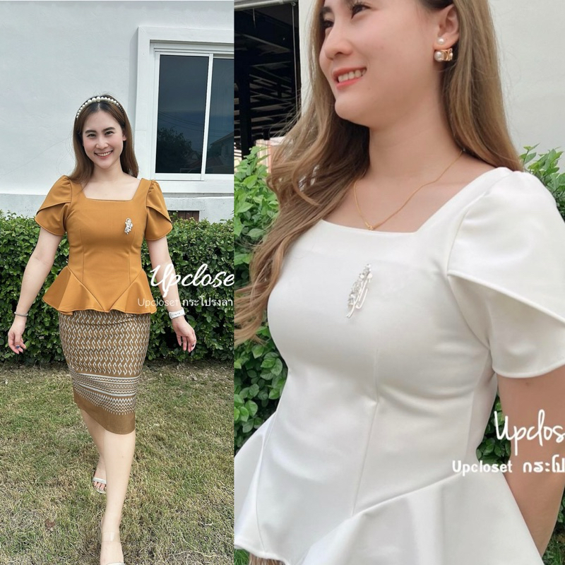 เสื้อแขนบัวชายระบาย Rochet ฟรีเข็มกลัด