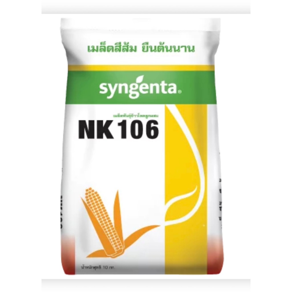 เมล็ดพันธุ์ข้าวโพดลูกผสม NK 106 ขนาด 3.5หุน (10 kg.) 🌽ลักษณะเด่น - กาบฝักหุ้มมิด - ทนทานต่อโรคราสนิม