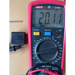 20uf450vdc panasonic capacitor ซ่อมแอร์ได้กิ้น error U2 ระยะขา 28 mm