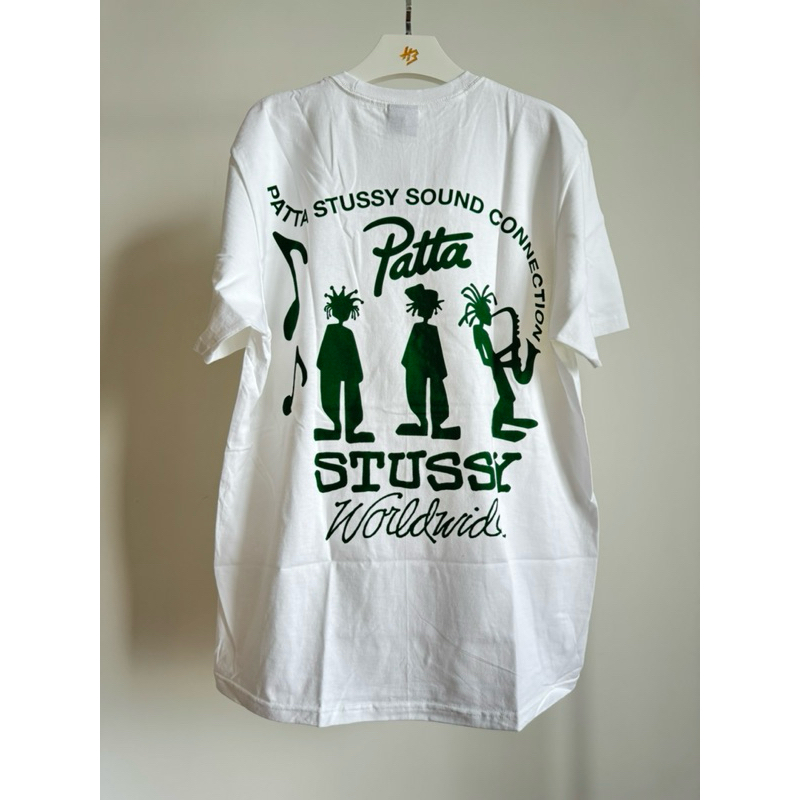 [ของแท้] STUSSY x PATTA SOUND CONNECTION TEE WHITE พร้อมส่ง