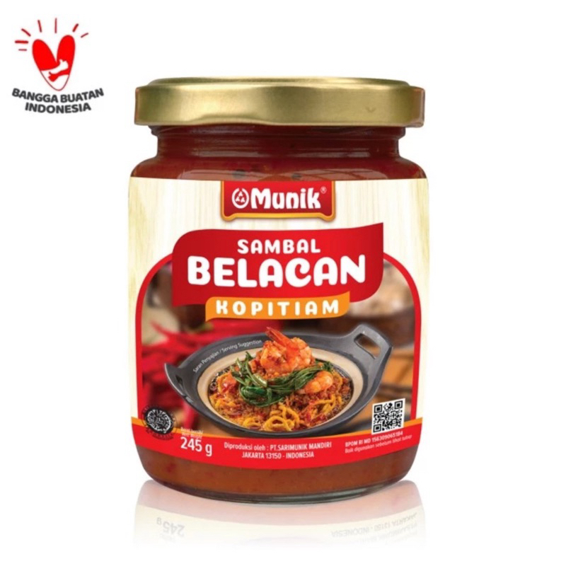 Indonesia Sambal Munik Belacan ,245 gram