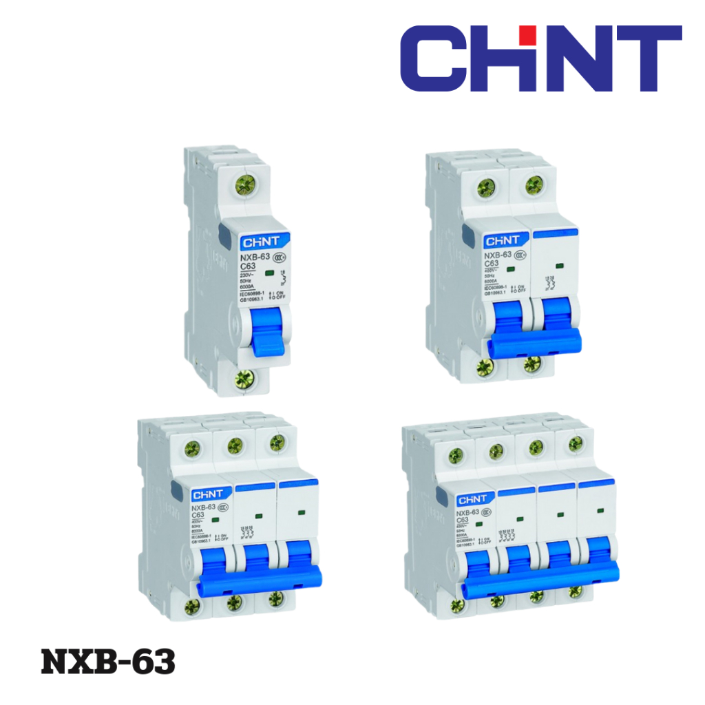 เบรกเกอร์ย่อย NXB-63   4P AC  Circuit Breaker   " CHINT"  model	NXBLE