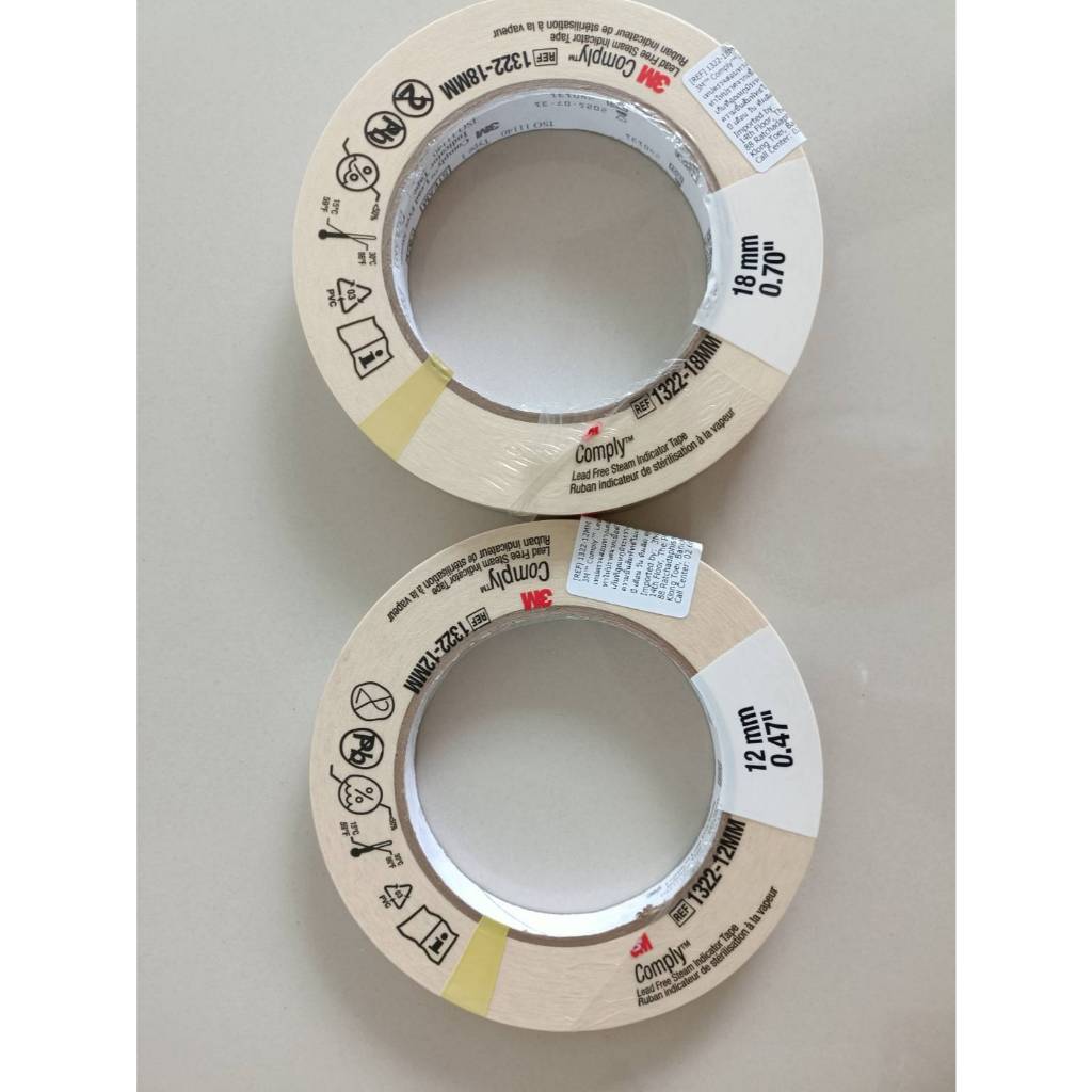 3M ออโตเคปเทป 1/2 นิ้ว และ 3/4 นิ้ว , AUTOCLAVETAPE เทป3เอ็ม เทปนึ่ง เทปกาว