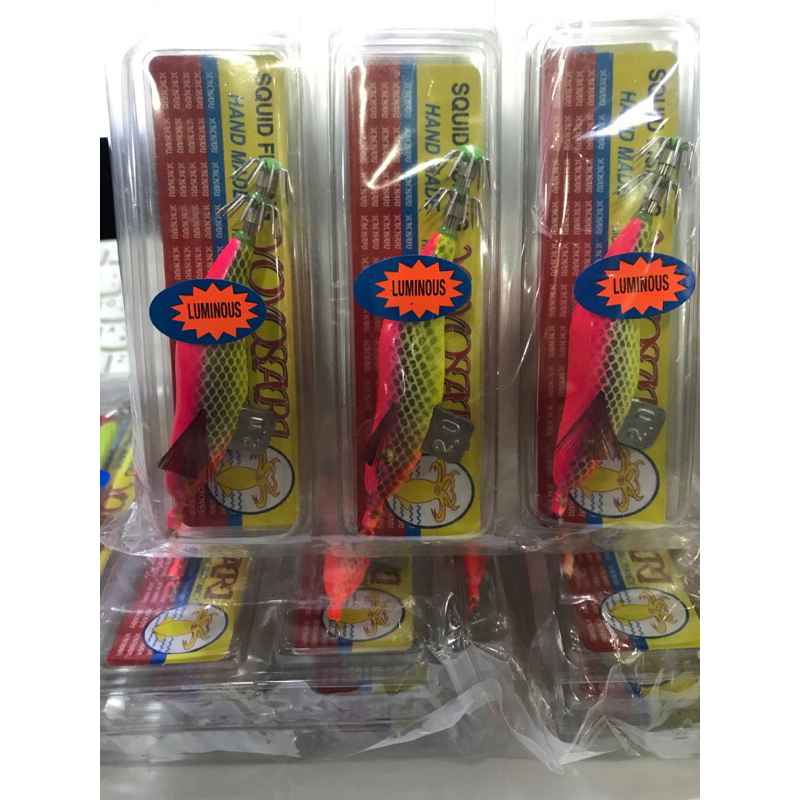 โยตกหมึก YO-SARI ขนาด 2.0-2.5 ทัองเกล็ดปลา เรืองแสง ชบา 2 ชั้น