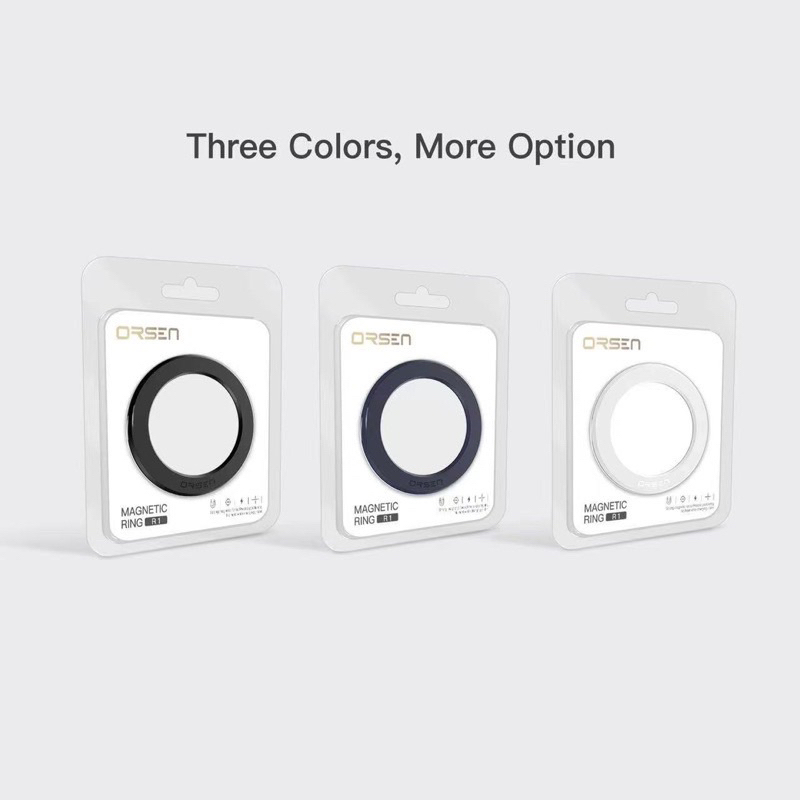 Orsen by Eloop R1 Magnetic Ring แหวนแม่เหล็กแม่เหล็กติดโทรศัพท์ ติดตั้งง่ายเพียง 4 ขั้นตอน ของแท้100%