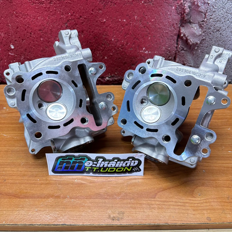 ฝาวาล์วPCX ลูก58-66 ฝาสูบแต่งpcx150 ฝาPcxวาล์วโต ใส่ลูก58-66m พร้อมกดหลอดทับเซ็ทหลังวาล์ว