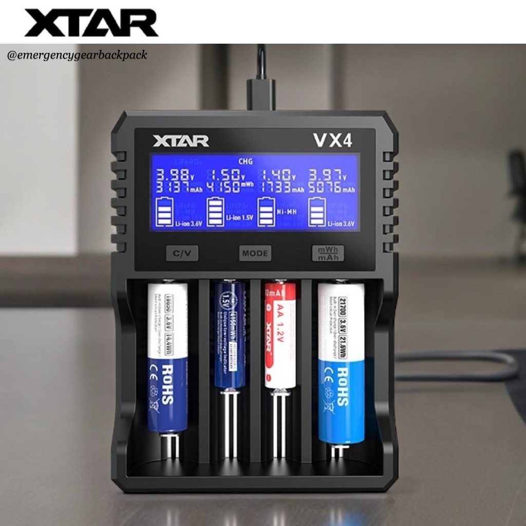 XTAR VX4 Visible Mixer – Universal Smart Battery Charger & Tester