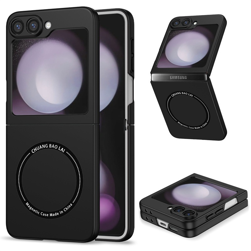 เคส Samsung Z Flip 6 เคสโทรศัพท์ ซิลิโคน แบบแข็ง ผิวด้าน แม่เหล็ก บาง กันกระแทก สําหรับ Samsung Gala
