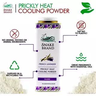 Snake Brand ขนาด50g. แป้งตรางู แป้งเย็นตรางู 50g แป้งเย็น เย็นสดชื่น สบายผิว ช่วยลดผด ผื่น คัน