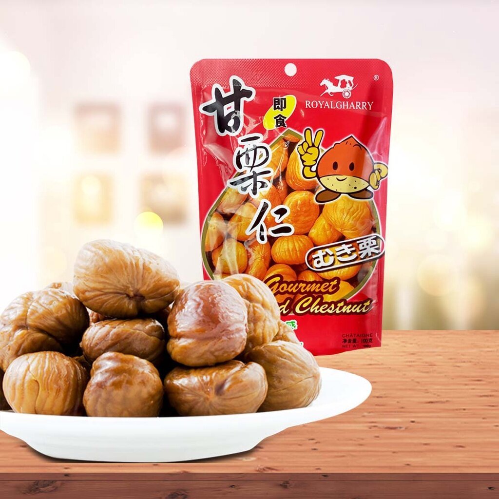B158a เนื้อเกาลัดอบก่อหยวน 100 กรัม สินค้านำเข้า