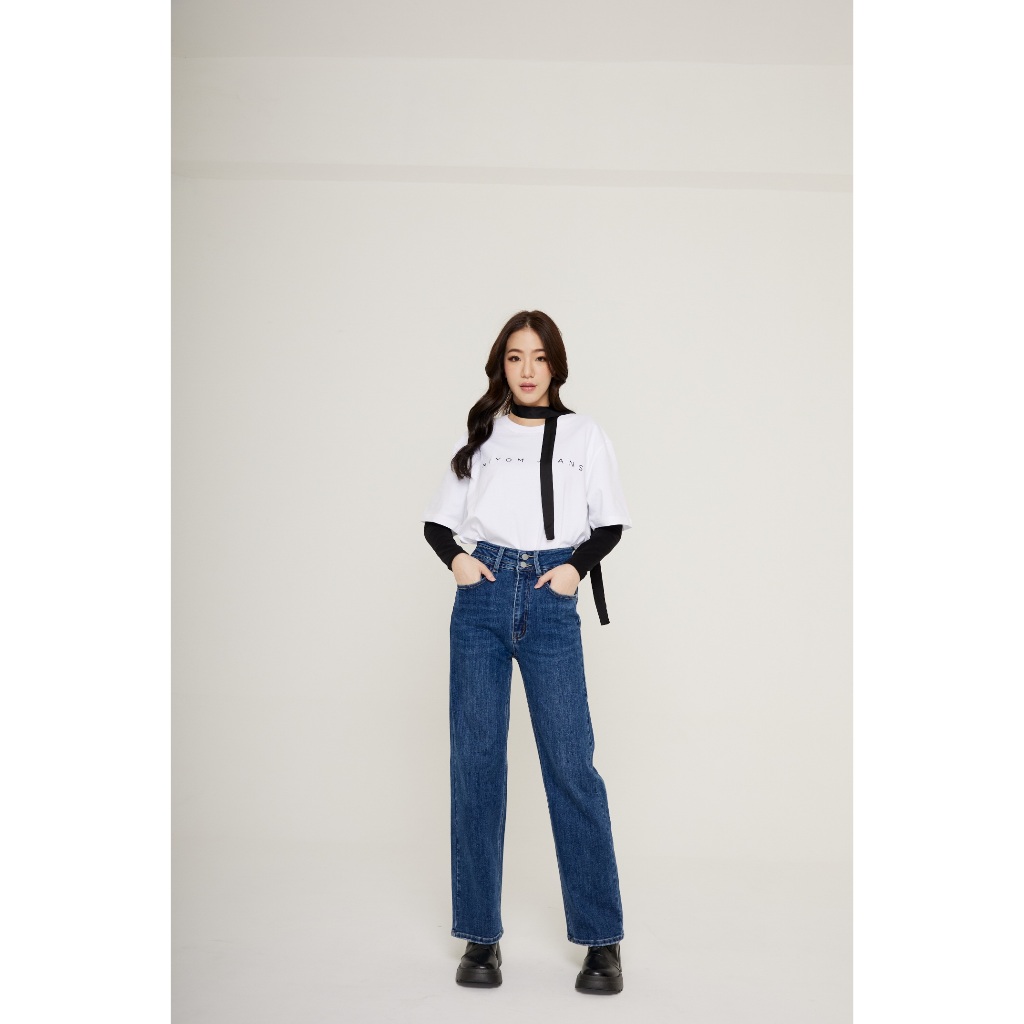 Niyom Jeans : Collection FIORE รุ่น B283 กางเกงยีนส์ผู้หญิง ทรงกระบอก