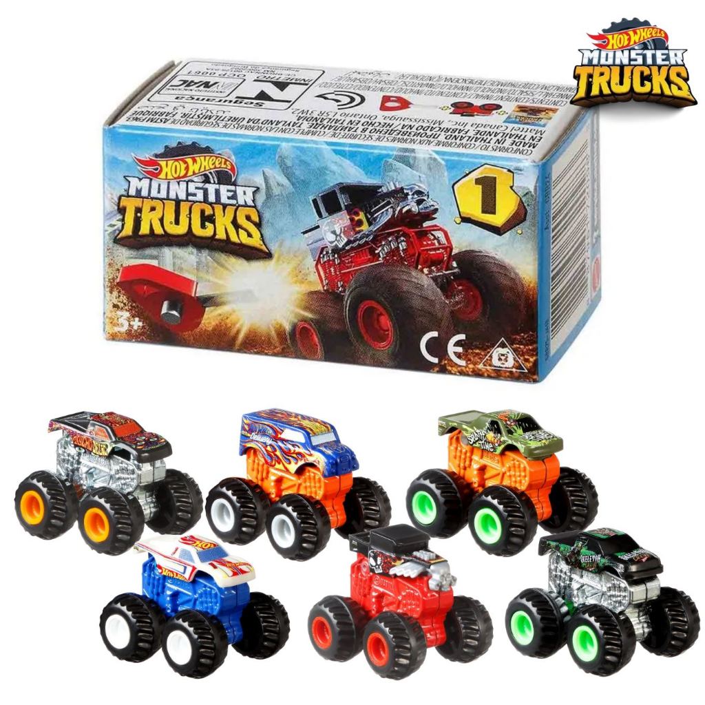 HOT WHEELS MONSTER TRUCKS CRASH THEM ALL (คละแบบ) โมเดลรถเหล็ก รถของเล่น ลิขสิทธิ์แท้ C4982 #
