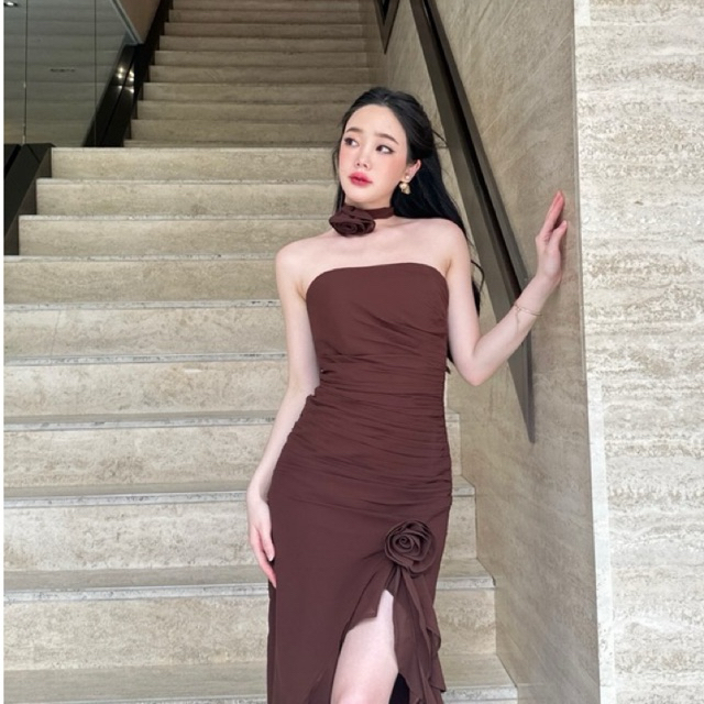 Missright - Emily Dress เดรสออกงาน เกาะผ้าชีฟอง จับจีบ