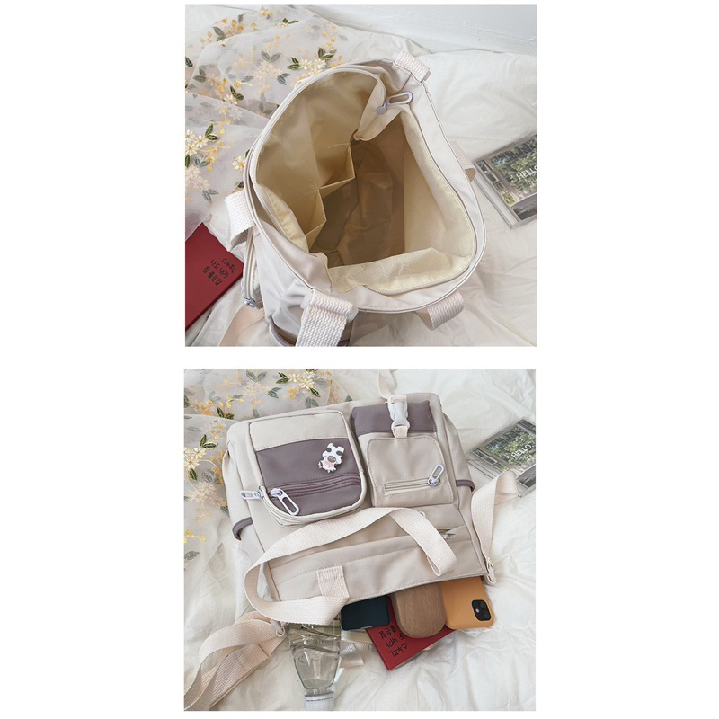 กระเป๋าสะพายไหล่ กระเป๋าถือ ขนาดใหญ่ จุของได้เยอะ เข้ากับทุกการแต่งกาย สําหรับผู้หญิง และนักเรียน（ไม่มีจี้）#8870-5 - รูปที่ 2