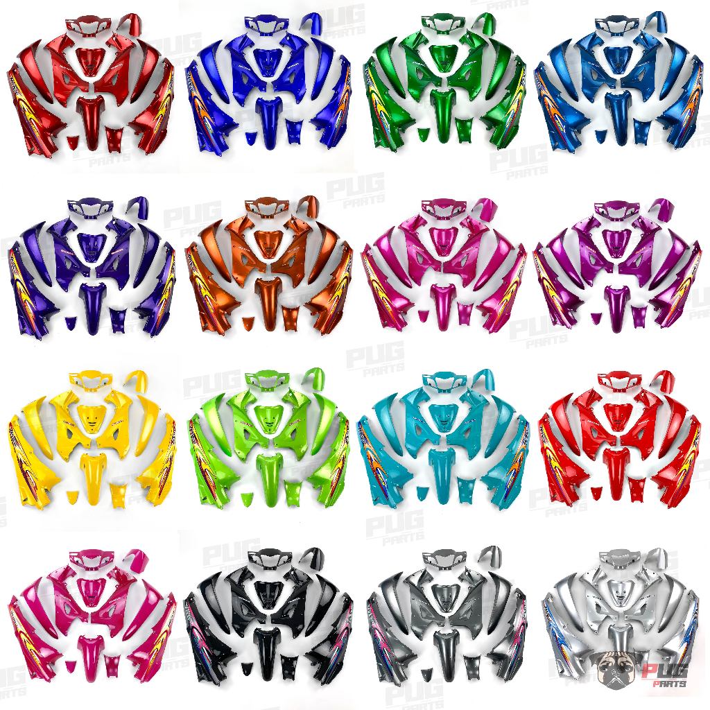 PUGParts ชุดสีwave125R หัวแหลม ชุดสีเวฟ125R (ชุด12ชิ้น) กุญแจกลม/กุญแจนิรภัย(กุญแจเล็ก/ใหญ่) 125r