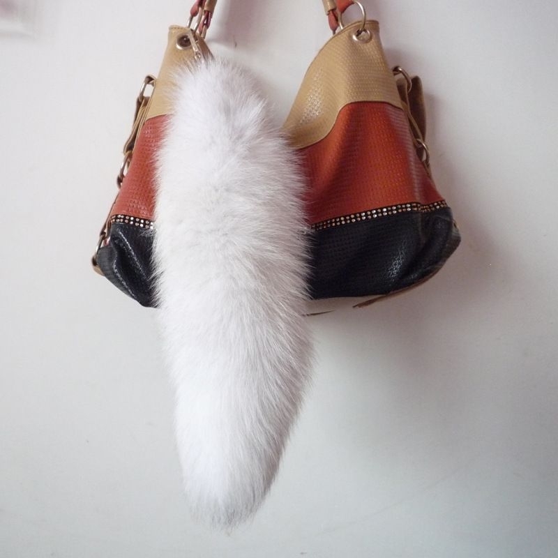 [พร้อมส่ง ราคาต่อ 1 ชิ้น] ร้านไทย🇹🇭พวงกุญแจหางจิ้งจอก พวงกุญแจห้อยกระเป๋า-pimluck