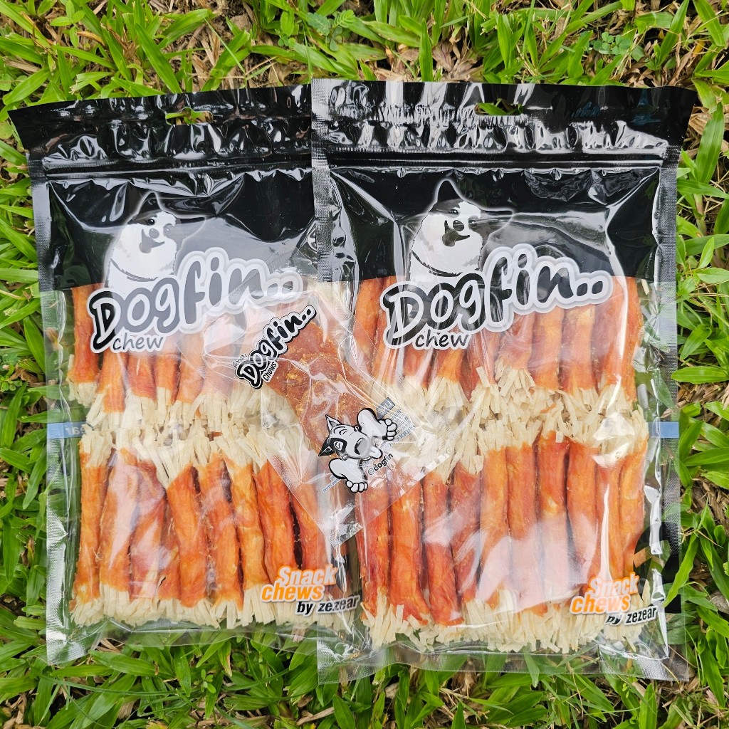 Dogfin (ด็อกฟิน) ไก่อบแห้ง 350 กรัม 2 ถุง (700 กรัม) พร้อมของแถมเลือกได้เลย เหมาะสำหรับสุนัขทุกสายพันธุ์