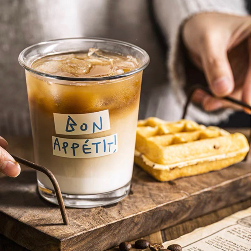 Littlehome (พร้อมส่ง) : แก้วน้ำสไตล์เกาหลี ลายBON