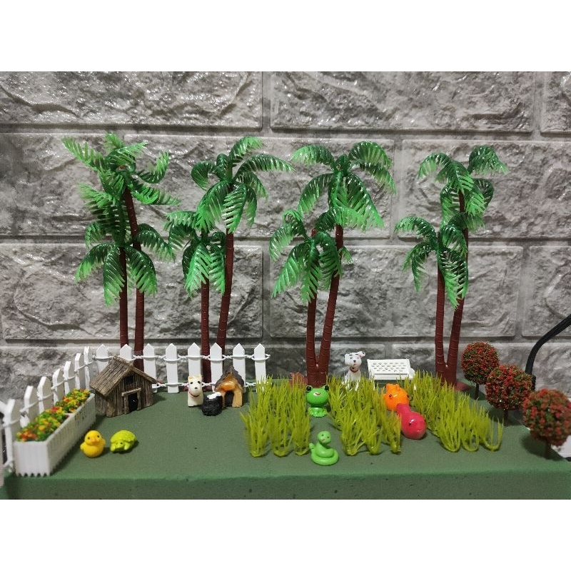 4)โมเดลแต่งสวนรูปแบบชนบท ตุ๊กตาแต่งสวนจิ๋ว สวนถาด ขนาดเล็ก