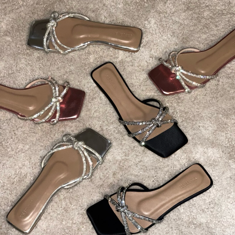 Ysstava - ELLA: Sparkly sandals รองเท้าแตะเพชร