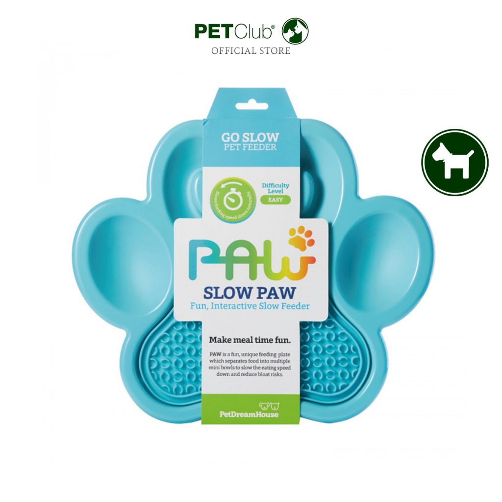 [PETClub] PetDreamhouse - 2in1 Slow Paw & Pad จานอาหารและแผ่นเลียน้องหมา สีฟ้า