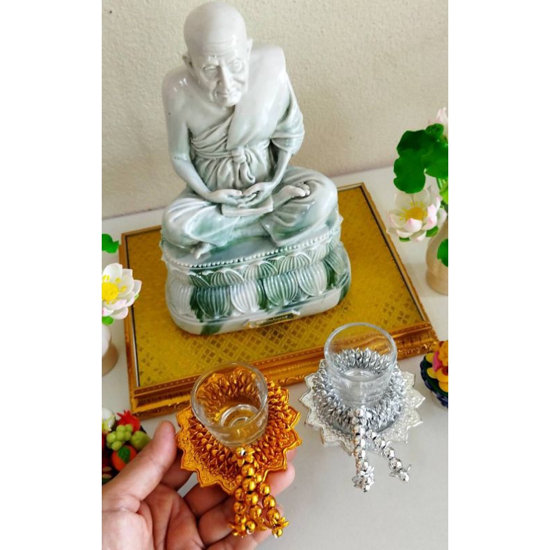พวงมาลัยบูชาพระ มาลัยประดิษฐ์ ชุดคู่เงินทอง ถวายพระเเละสิ่งศักดิ์สิทธิ์ สินค้าพร้อมส่ง - รูปที่ 5