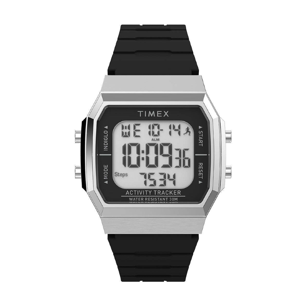 Timex TW5M60700 Activity Tracker & Step Tracker 40mm Silver and Black Watch นาฬิกา นาฬิกาข้อมือ นาฬิกาข้อมือผู้ชาย
