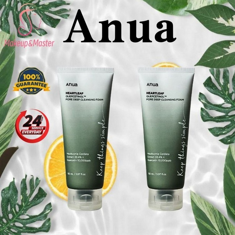 ANUA : HEARTLEAF SUCCINIC MOISTURE CLEANSING FOAM โฟมเนื้อเจลผลัดเซลล์ผิว สูตรอ่อนโยน เพิ่มความชุ่มชื้น150ml โฟมล้างหน้า
