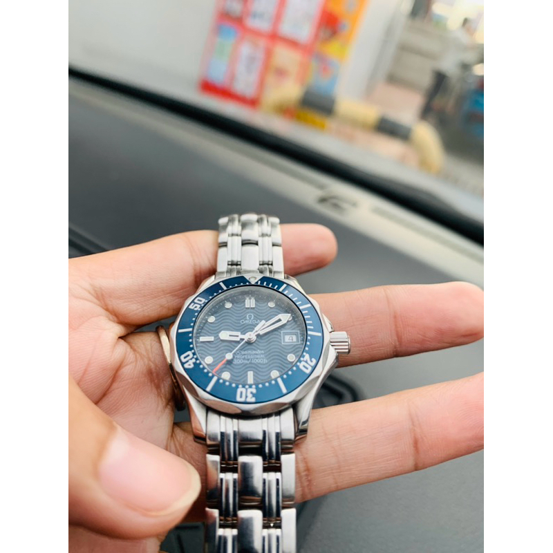 OMEGA Seamaster หน้าน้ำเงิน ขอบฟิลม์