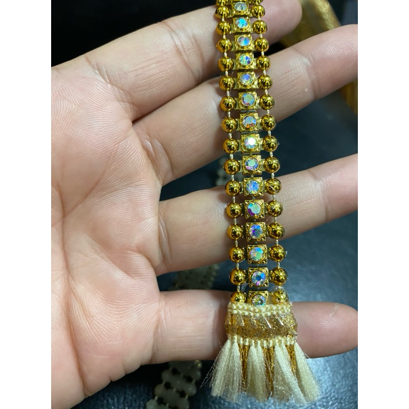 ผ้าสไบห่มพระพุทธรูปองค์เล็ก หน้าตัก3-9นิ้ว สไบทิพย์ ผ้าสไบห่มองค์พระ