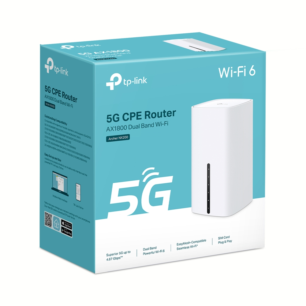 TP-Link Newๆๆ เราเตอร์ใส่ซิม 5G  Archer NX200 #5G AX1800 Wireless Dual-Band Gigabit Router