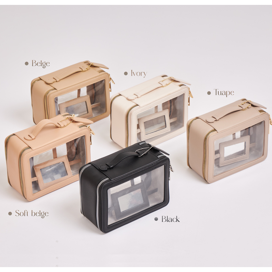 (พร้อมส่งด่วน !!) Tooktrip Store รุ่นใหม่ล่าสุด กระเป๋าใส่เครื่องสำอาง รุ่นClassy มี2ไซส์ (M , L) 2ชั้น เปิดได้ 2 ฝั่ง - รูปที่ 7