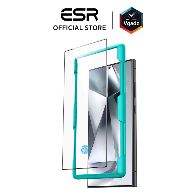 ESR ฟิล์มกระจกสำหรับ Galaxy S24 Ultra รุ่น Tempered-Glass Screen Protector (1 Pack)