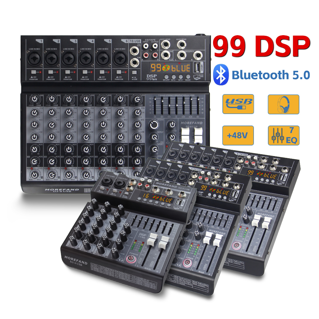 เครื่องผสมเสียง professional เครื่องผสมอาหาร CT6/8/12 ช่อง MG07BT/MG04BT เครื่องขยายเสียง KTV เครื่อ