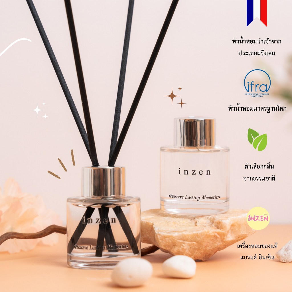 ซื้อ ขวดใหม่ อินเซ็น 50 ml.ก้านไม้หอมปรับอากาศ Reed Diffuser กลิ่นหอมผ่อนคลาย กลิ่นโรงแรม กลิ่น Signature