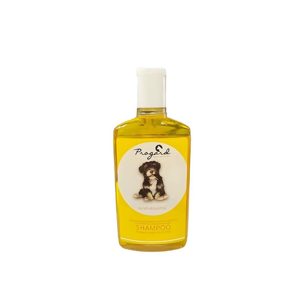 Progard แชมพููสำหรับสุนัข สูตรกำจัดและป้องกันเห็บหมัด (สีเหลือง)150 ml.(1pcs)
