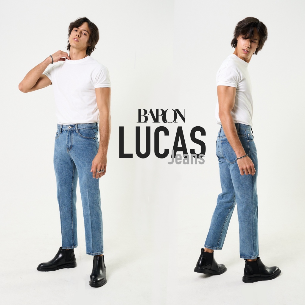 [สินค้าขายดี] LUCAS Jeans ยีนส์ขากระบอกเล็ก สไตล์เกาหลี