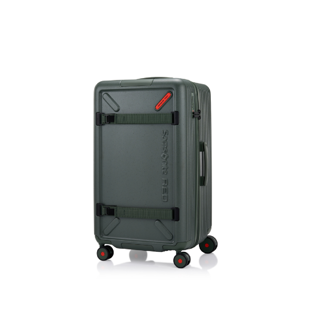 SAMSONITE  RED กระเป๋าเดินทางล้อลากทรงTRUNK รุ่น TOIIS XP ขนาด 27 นิ้ว HARDSIDE SPINNER 74/27 EXP