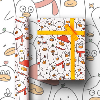 พร้อมส่ง กระดาษห่อของขวัญ Cute Duck 50*70 cm