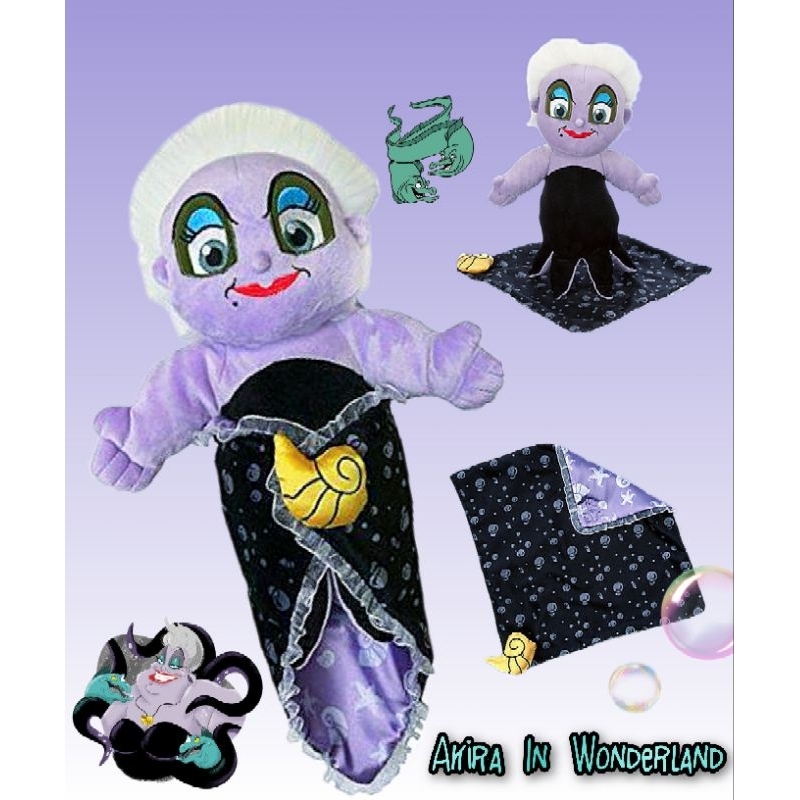 Disney Park Baby Ursula Rare in a Blanket Plush Doll RARE☆☆